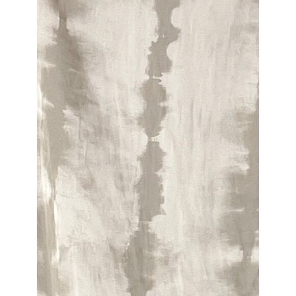 Brochu Walker Tie Dye Long Sleeve Ruffle Trim Button-Front Blouse Gray/White XS - Picture 9 of 9